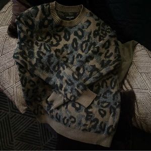 AllSaints 'APEX' LEOPARD PRINT SWEATER